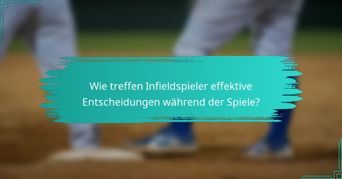 Wie treffen Infieldspieler effektive Entscheidungen während der Spiele?